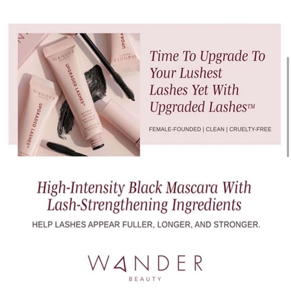 NIB Wander Beauty Upgraded Lashes Treatment Mascara - Jet Black - Picture 4 of 10